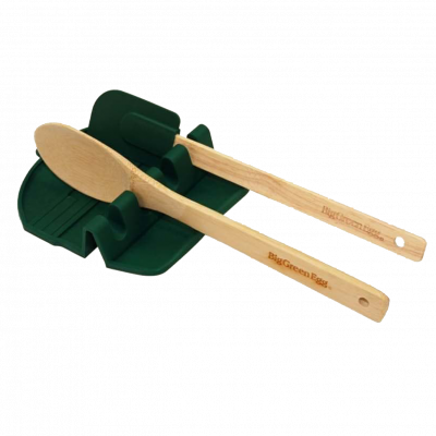 Spatelmat met houten lepel en pannenlikker